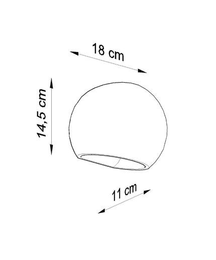 Sieninis keraminis šviestuvas GLOBE
