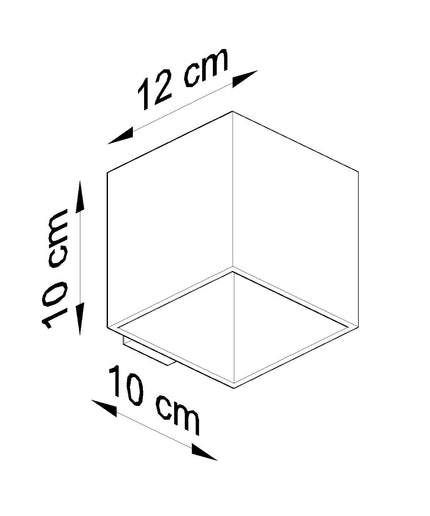 Sieninis šviestuvas QUAD 1 baltas