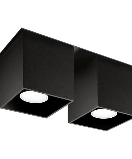 Lubinis šviestuvas QUAD 2 juodas