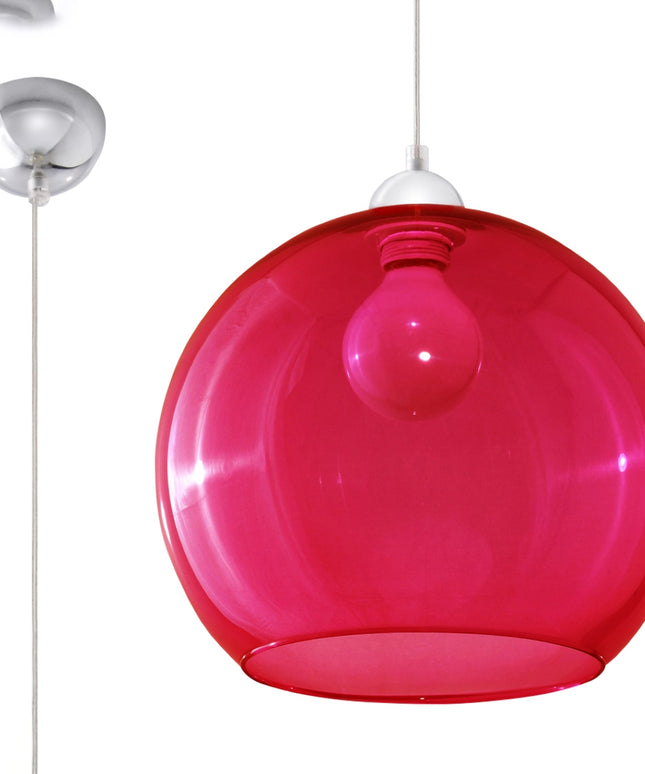 Pakabinamas šviestuvas BALL raudonas