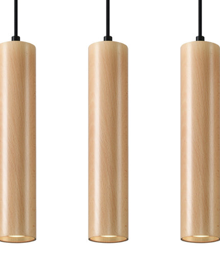 Pakabinamas šviestuvas LINO 3 wood