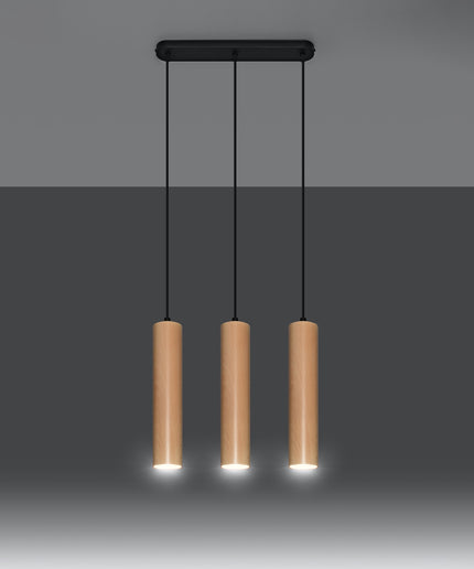 Pakabinamas šviestuvas LINO 3 wood