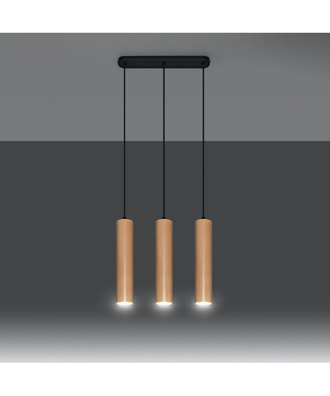 Pakabinamas šviestuvas LINO 3 wood