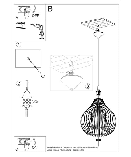 Pakabinamas šviestuvas APRILLA wood