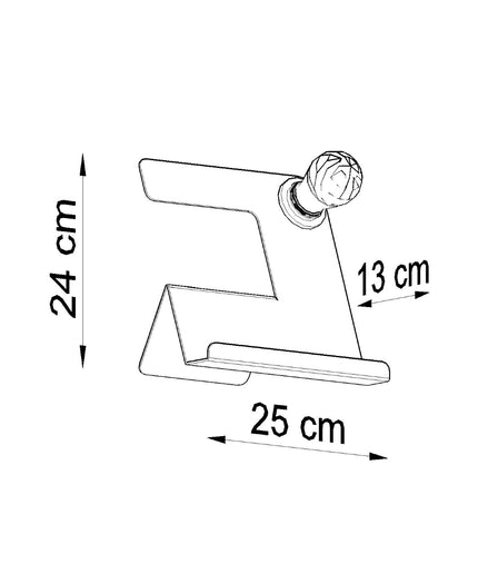 Stalo lempa INCLINE balta