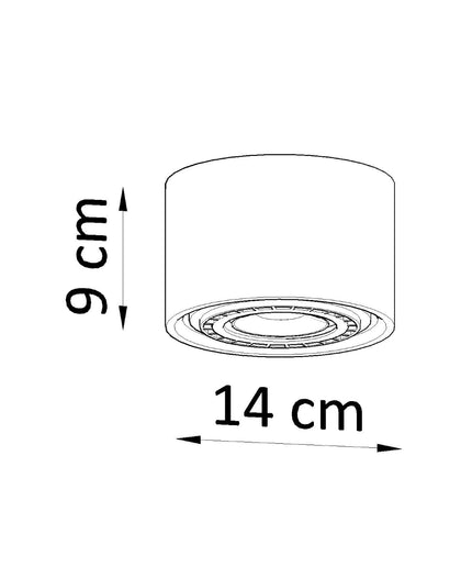 Lubinis šviestuvas BASIC 1 betonas