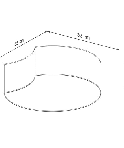 Lubinis šviestuvas CIRCLE 1 baltas