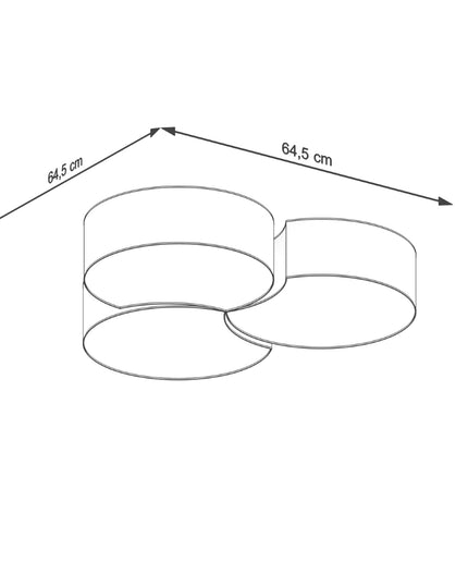 Lubinis šviestuvas CIRCLE 3B baltas