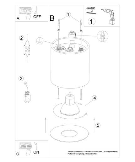 Lubinis šviestuvas MIKA aukso spalvos