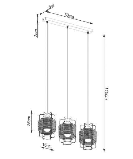 Pakabinamas šviestuvas GIZUR 3L