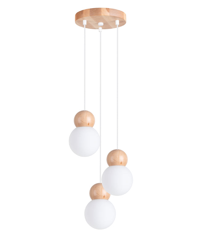 Lempos pakabos PEKKA 3P blanc/bois naturel