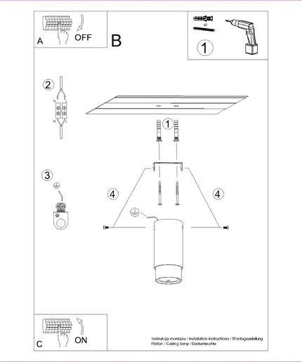 Lubinis šviestuvas NERO 12,5 juodas/chromas