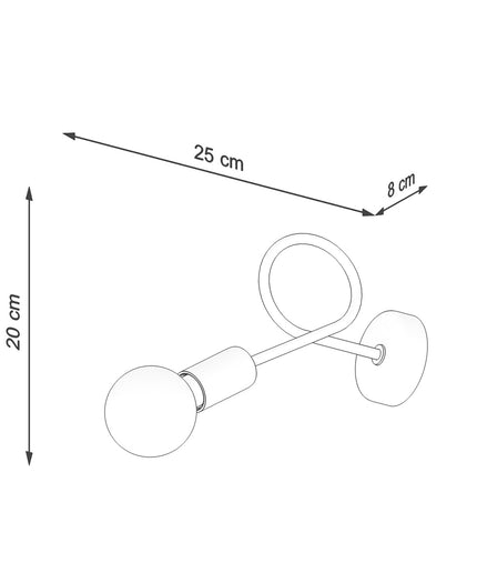 Sieninis šviestuvas LOOP baltas