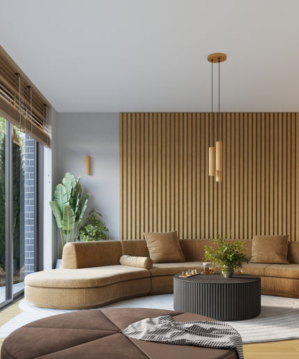 Lubinis šviestuvas KARBON 3L auksinis