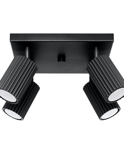 Lubinis šviestuvas KARBON 4 juodas