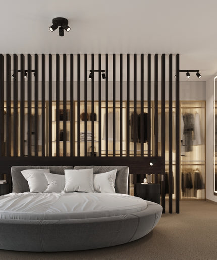 Lubinis šviestuvas KARBON 4 juodas