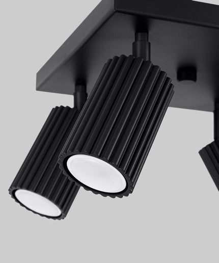 Lubinis šviestuvas KARBON 4 juodas