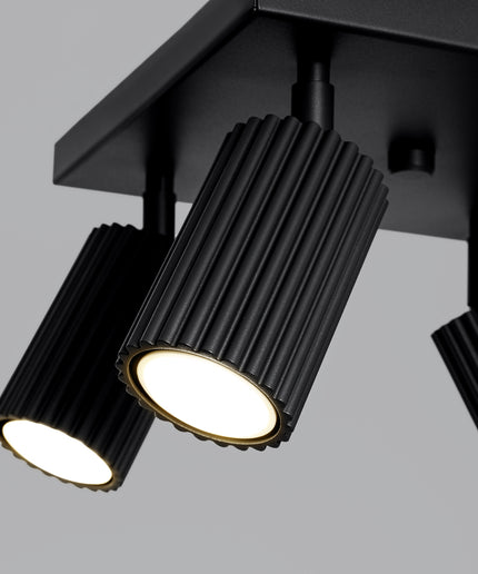 Lubinis šviestuvas KARBON 4 juodas