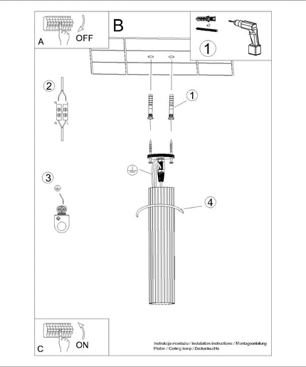 Lubinis šviestuvas KARBON 40 beige