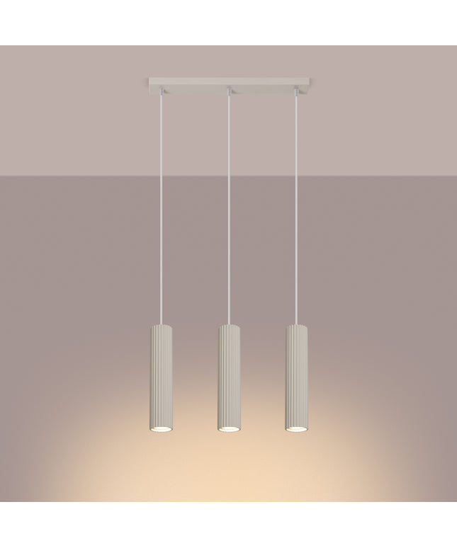 Pakabinamas šviestuvas KARBON 3L smėlio spalvos
