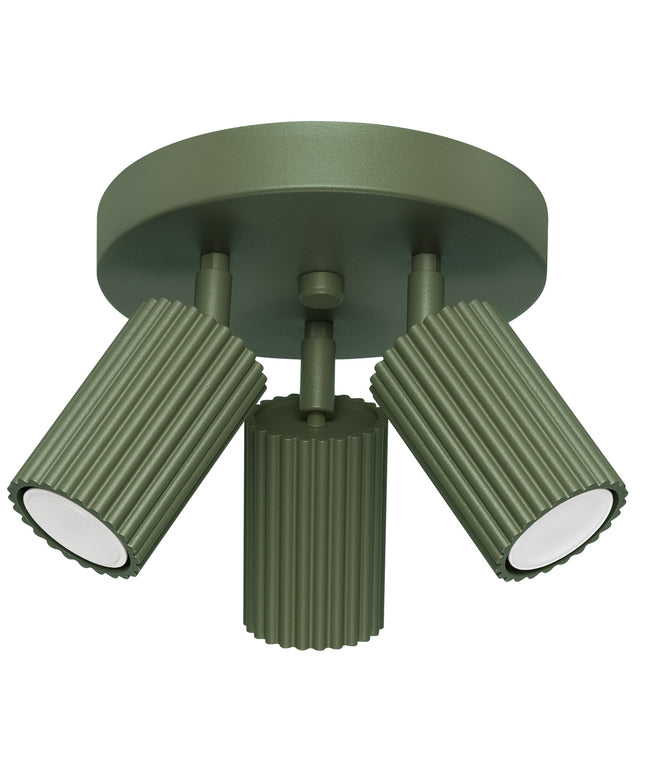 Lubinis šviestuvas KARBON 3P alyvuogių žalios spalvos