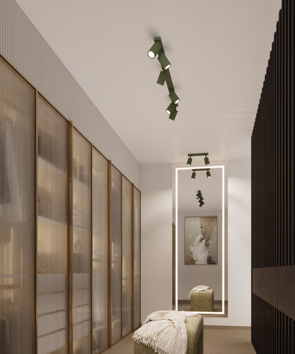 Lubinis šviestuvas KARBON 3P alyvuogių žalios spalvos