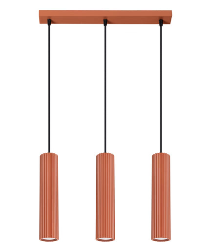 Pakabinamas šviestuvas KARBON 3L raudona ochra