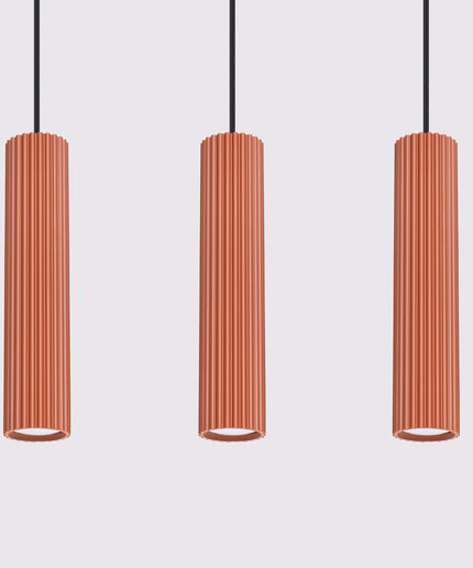 Pakabinamas šviestuvas KARBON 3L raudona ochra