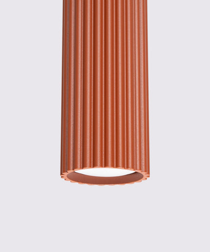 Pakabinamas šviestuvas KARBON 3L raudona ochra