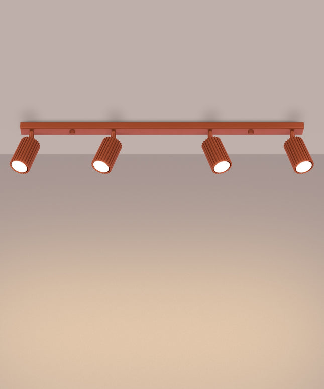 Lubinis šviestuvas KARBON 4L raudona ochra