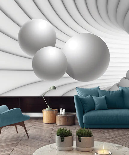 3D tapetas, rutuliai - 10141VE