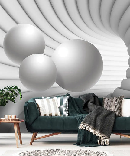 3D tapetas, rutuliai - 10141VE