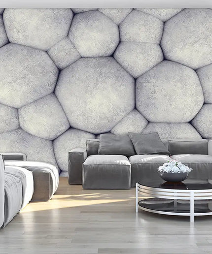 3D tapetas, cemento rutuliai - 11515VEKW