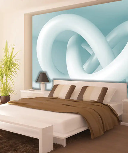 3D tapetas, žydra spiralė - 2152VE