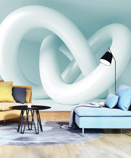 3D tapetas, žydra spiralė - 2152VE