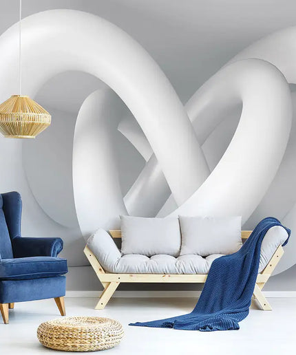 3D tapetas, pilka spiralė II - 2153VEKW