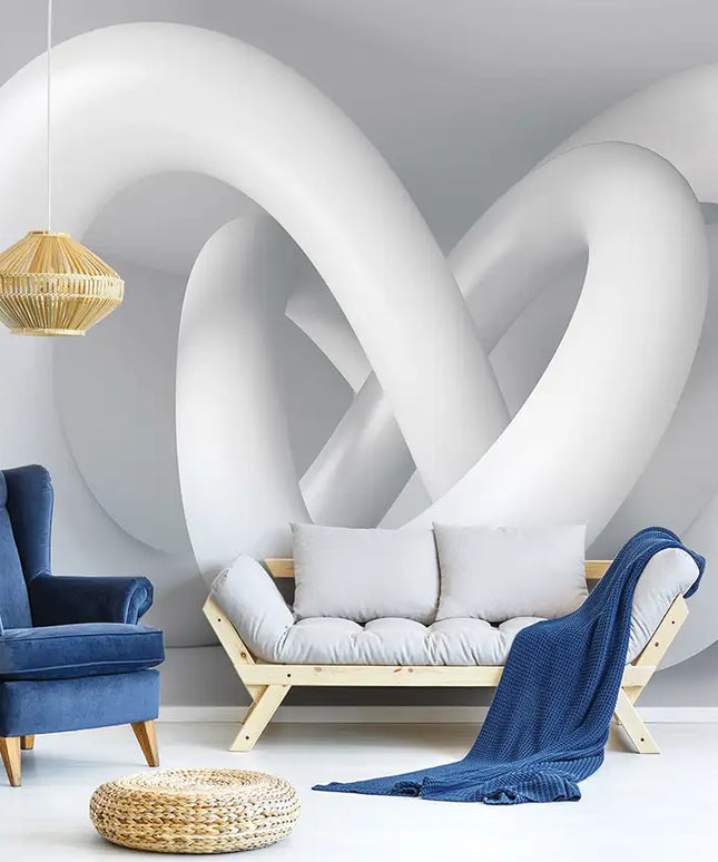 3D tapetas, pilka spiralė II - 2153VEKW