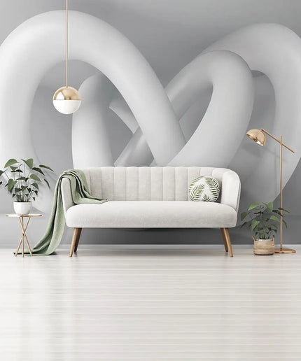 3D tapetas, pilka spiralė II - 2153VEKW