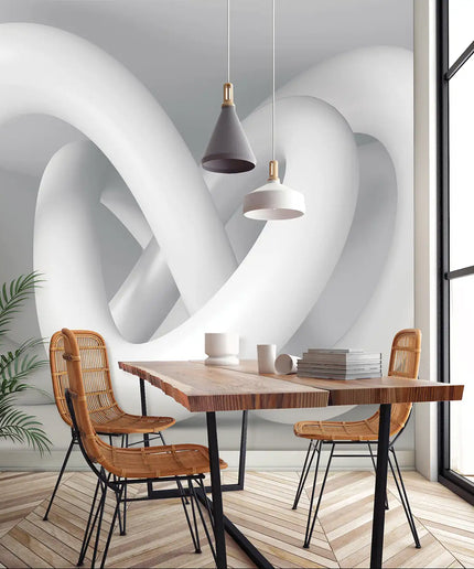 3D tapetas, pilka spiralė II - 2153VEKW