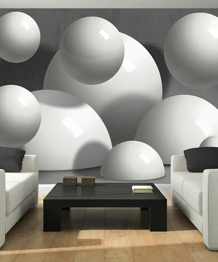 3D tapetas, pilki rutuliai - 2942VE