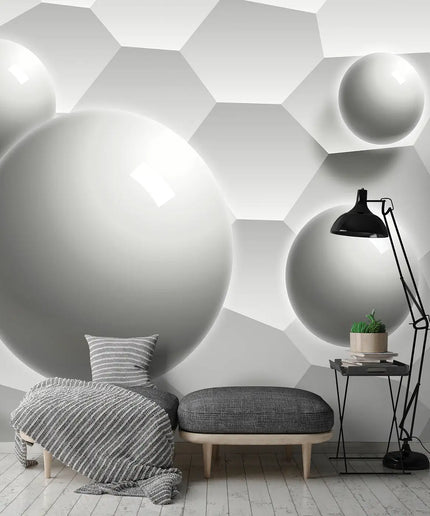 3D tapetas, sienos deko ir rutuliai - 2954VEKW