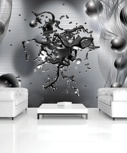 3D tapetas, betonas ir abstrakcija - 3031VE