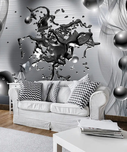 3D tapetas, betonas ir abstrakcija - 3031VE