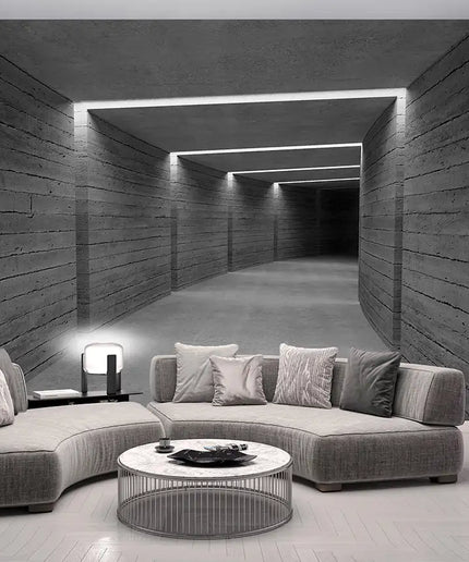 3D tapetas, tunelis iš betono - 3343VEKW