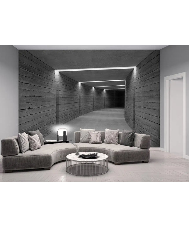 3D tapetas, tunelis iš betono - 3343VEKW