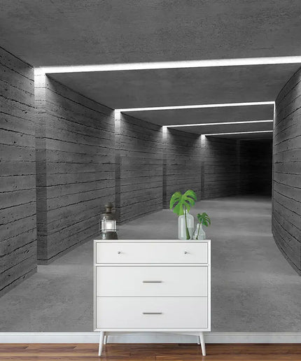 3D tapetas, tunelis iš betono - 3343VEKW