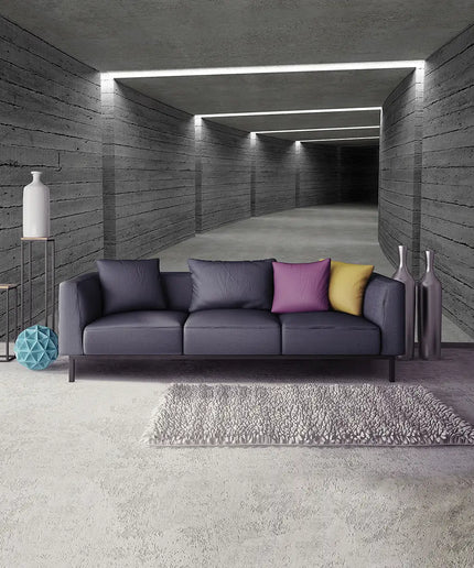 3D tapetas, tunelis iš betono - 3343VEKW
