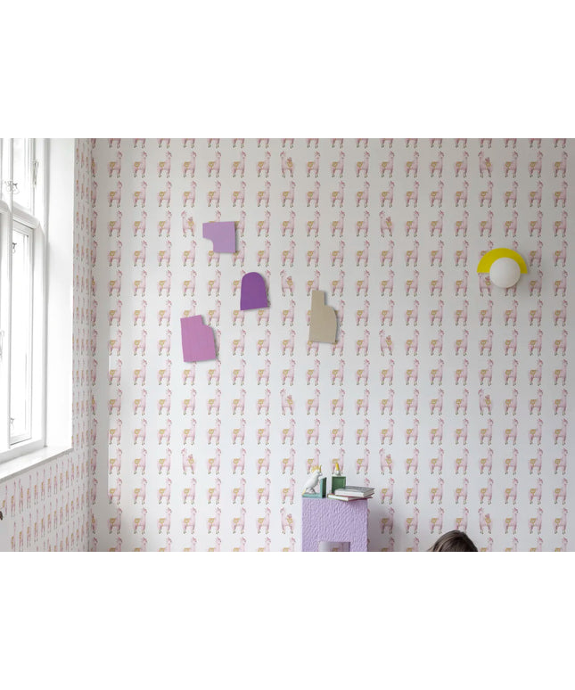 Flizelininiai tapetai, Alpaca Rebel Pink - R18131