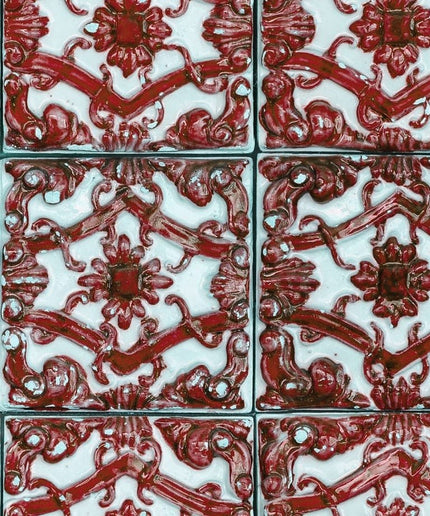 Flizelininiai tapetai, Artisan Tiles, Indian Red - R18548