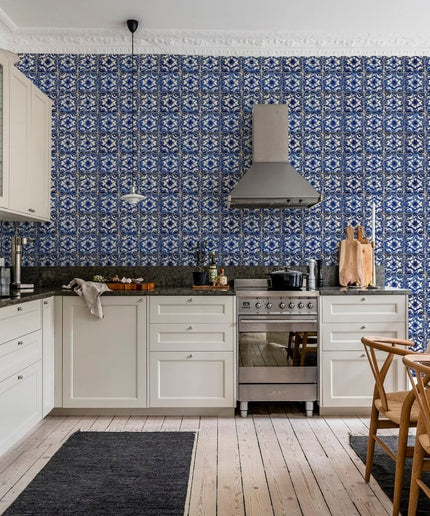 Flizelininiai tapetai, Artisan Tiles, Morocco Blue - R18548